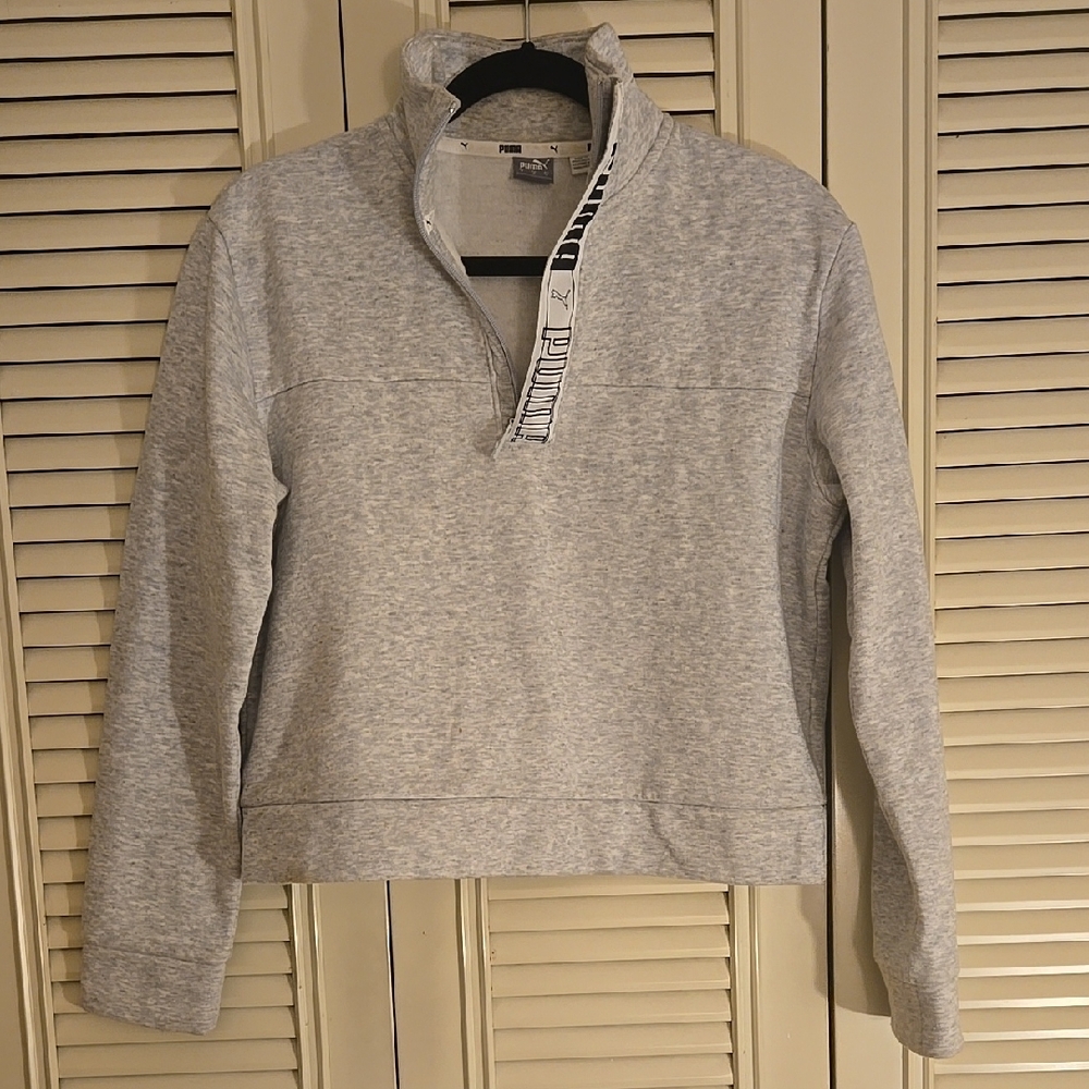 Gray Quarter-Zip Pullover